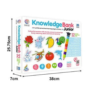 knowledge bank junior | 32 different jigsaw puzzle combo for kids 2+