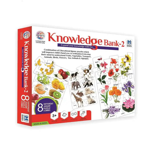 Knowledge Bank-2 Jigsaw Puzzle -8 Different Jigsaw Puzzles Combo
