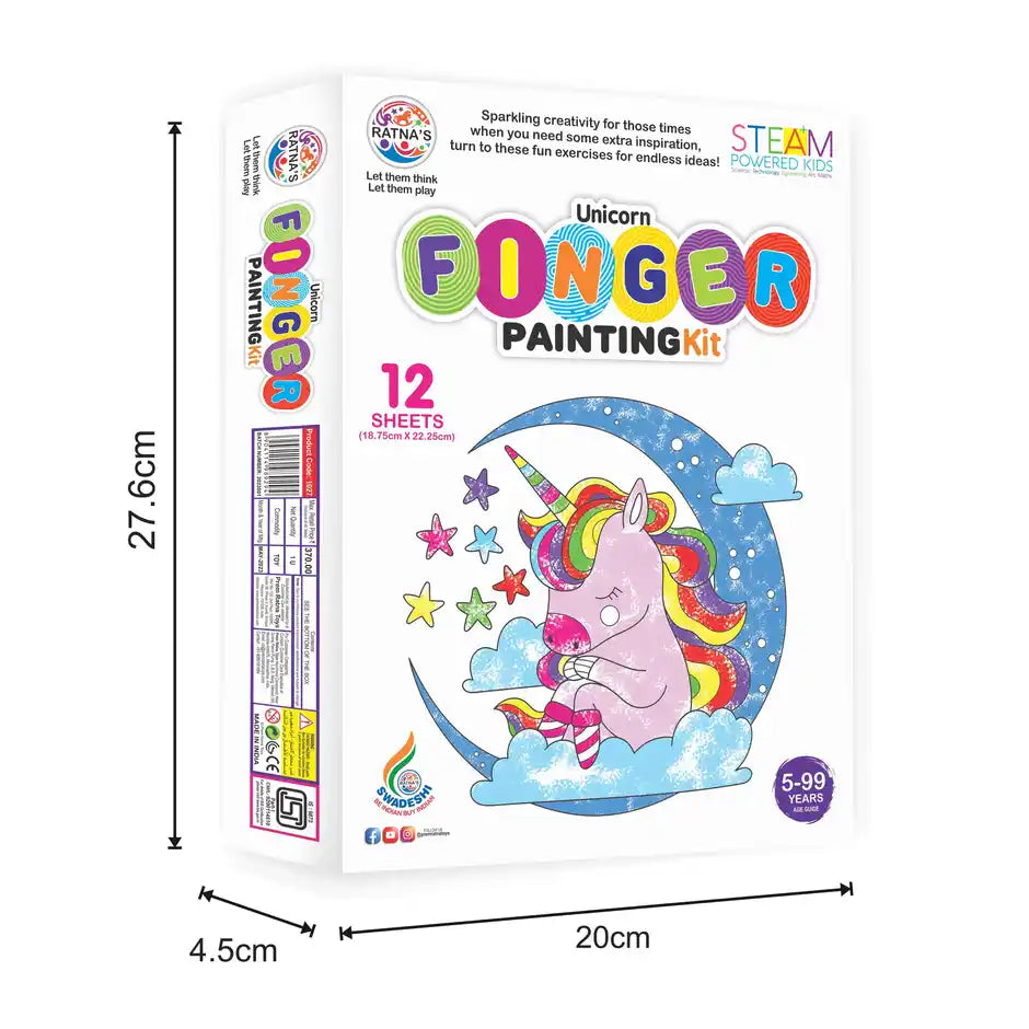 ratna's unicorn finger painting