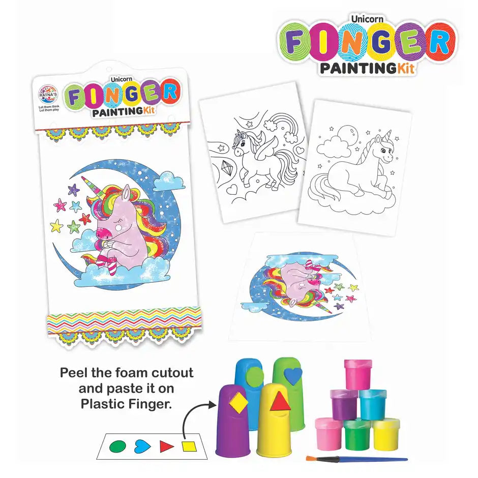 ratna's unicorn finger painting