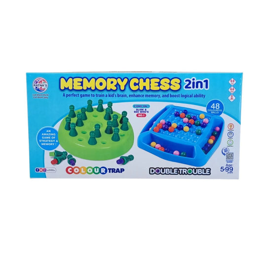 Ratna’s Memory Chess Game 2 In 1 | Brain-Boosting Strategy And Memory Game for Kids | 5+ Years