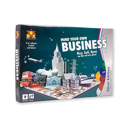 toy box mind your own business game silver edition | amazing strategy board game for families and friends with fun competitive play for ages 10+